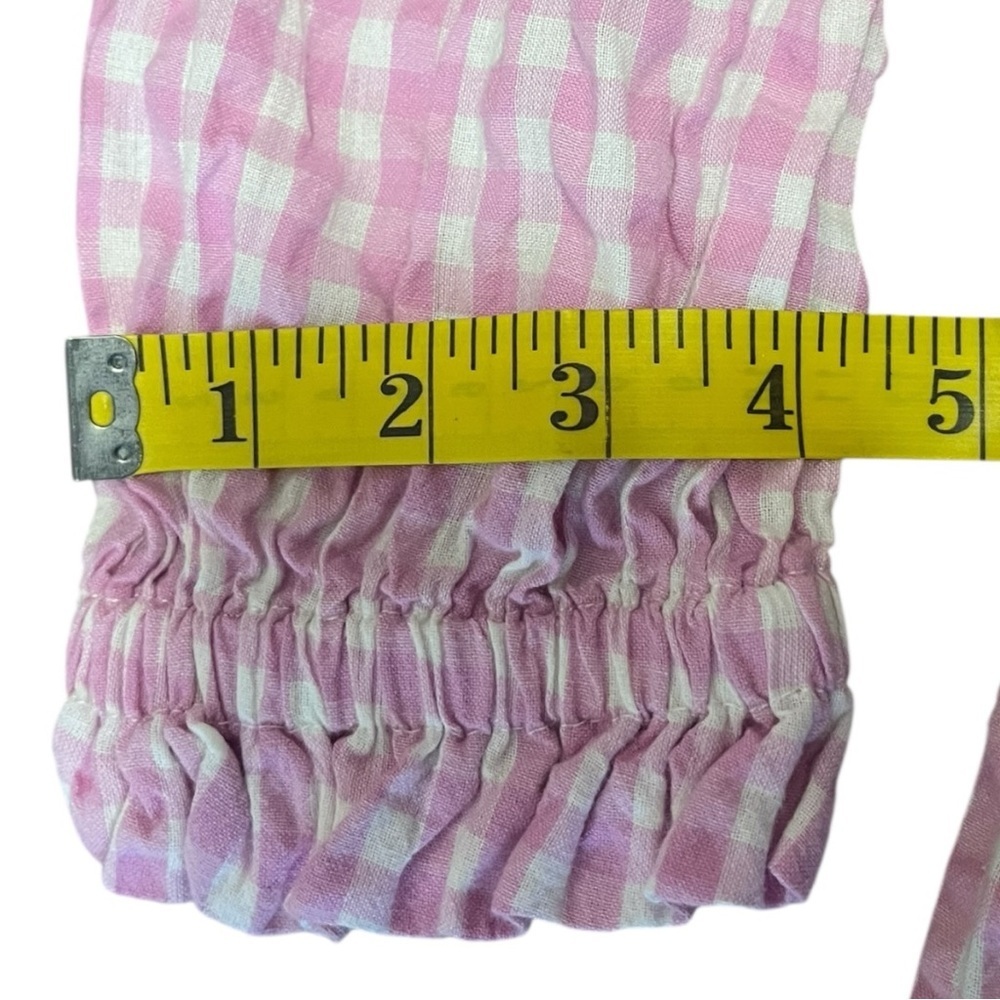 Free People Liza Drop Waist Gingham Midi Dress in Tuscany Pink Size XS - Picture 15 of 16